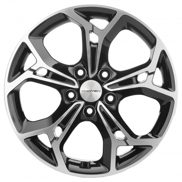 Khomen Wheels KHW1702 17x7.0 5x114.3 ET45 d.66.1 BLACK-FP
