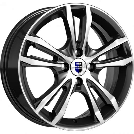 K&K Samara-оригинал (КС866) 16x6.0 4x100 ET41 d.60.1 алмаз черный SK