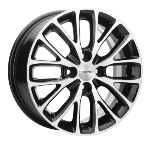 Khomen Wheels KHW1506 15x6.0 4x100 ET45 d.56.6 Black-FP